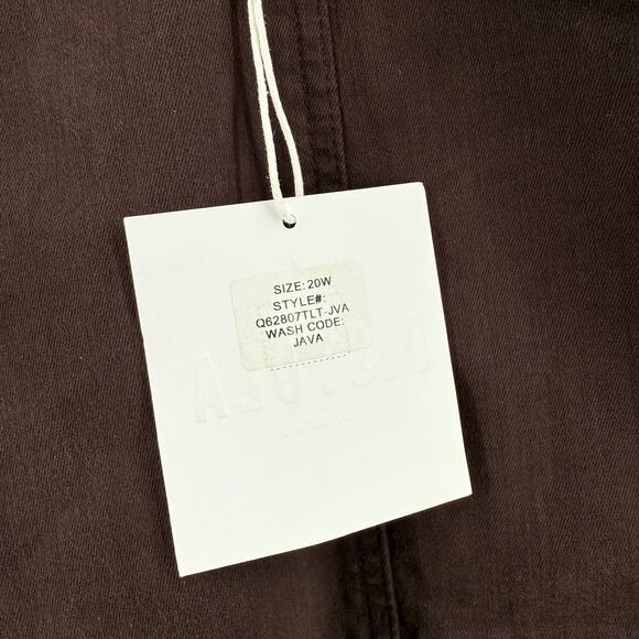 Pistola Jeans SZ 20W Java Brown High Rise Ankle Skinny NWT Button Fly Plus Curvy - Picture 7 of 16
